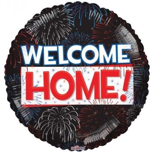 Welcome Home Fireworks Foil Balloon