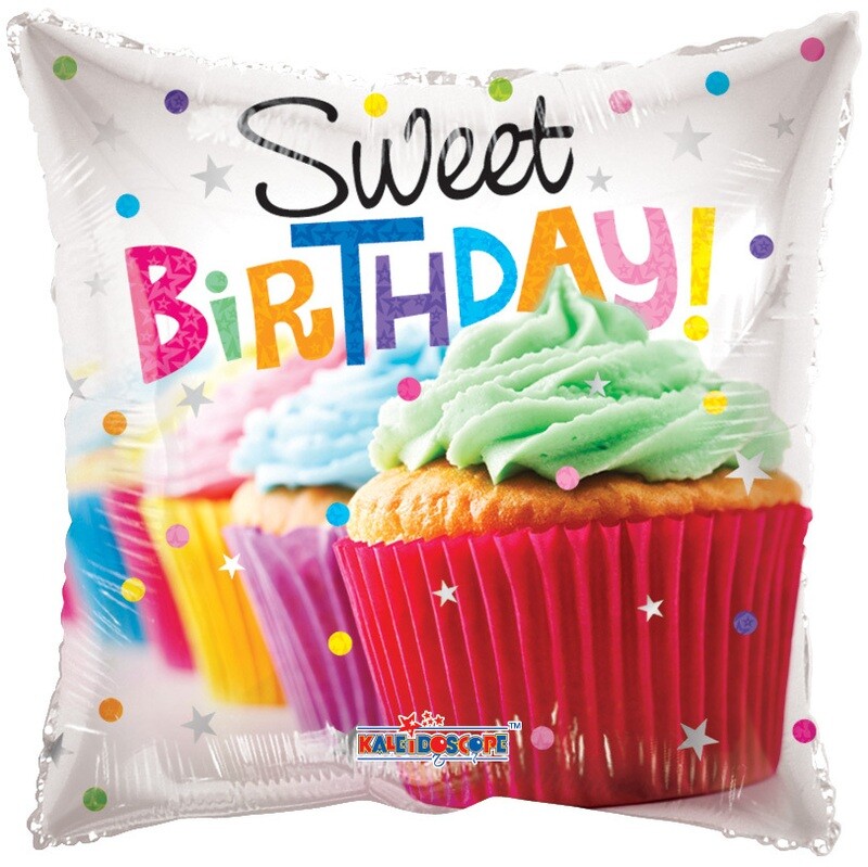 Sweet Birthday Cupcakes Foil Balloon