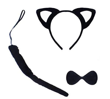 Black And Whie Cat Costume Set