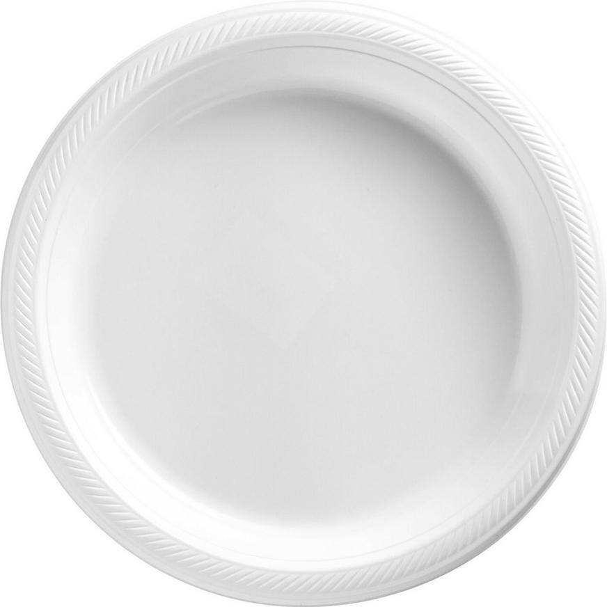 White Plastic Plates /10Pcs