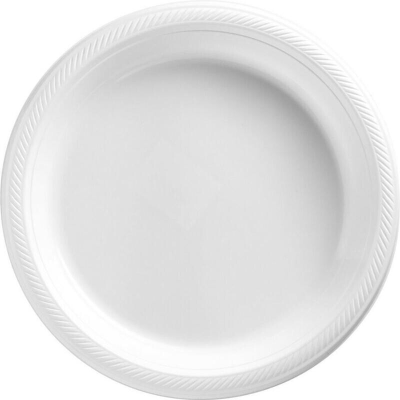 White Plastic Plates /10Pcs
