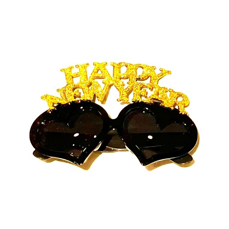 Happy New Year Heart Glasses