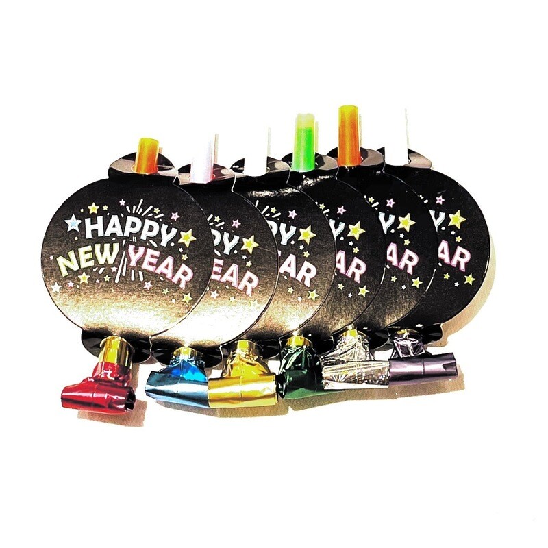 New Year’s Party Colorful Bowouts 6/pack