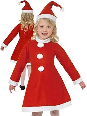 Girls Santa Dress Costume