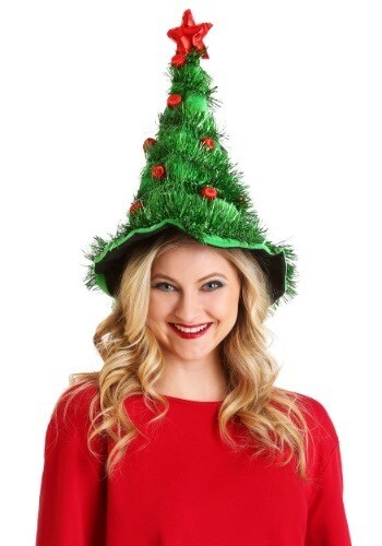 Christmas Tree Tinsel Hat