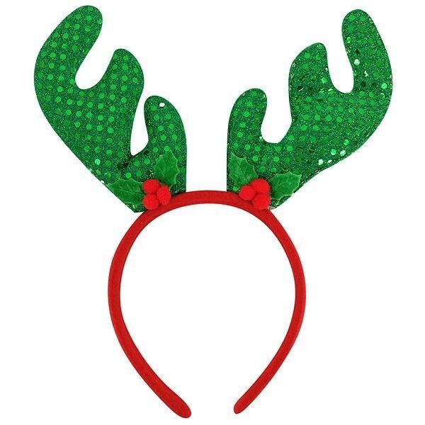 Green Deer Sequin Headband