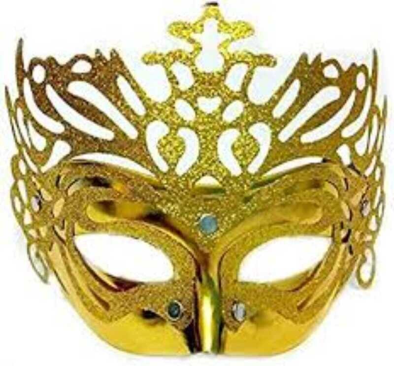 Party Mask Venetian Gold /1Pc