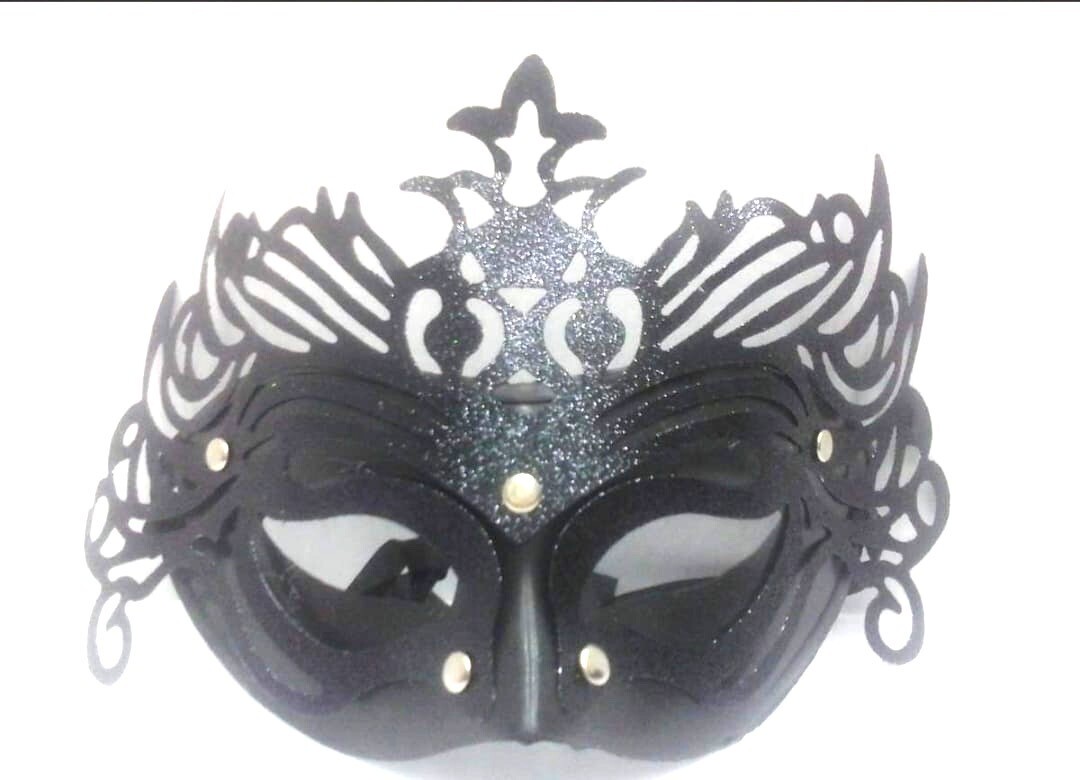 Party Mask Venetian Black /1Pc