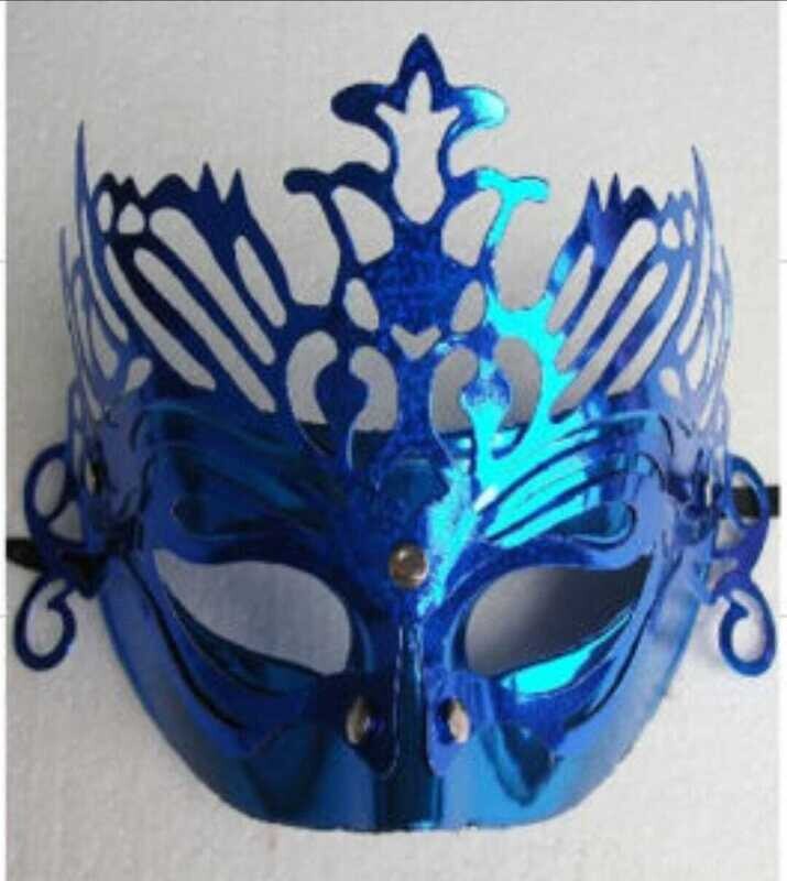 Party Mask Venetian Royal Blue /1Pc