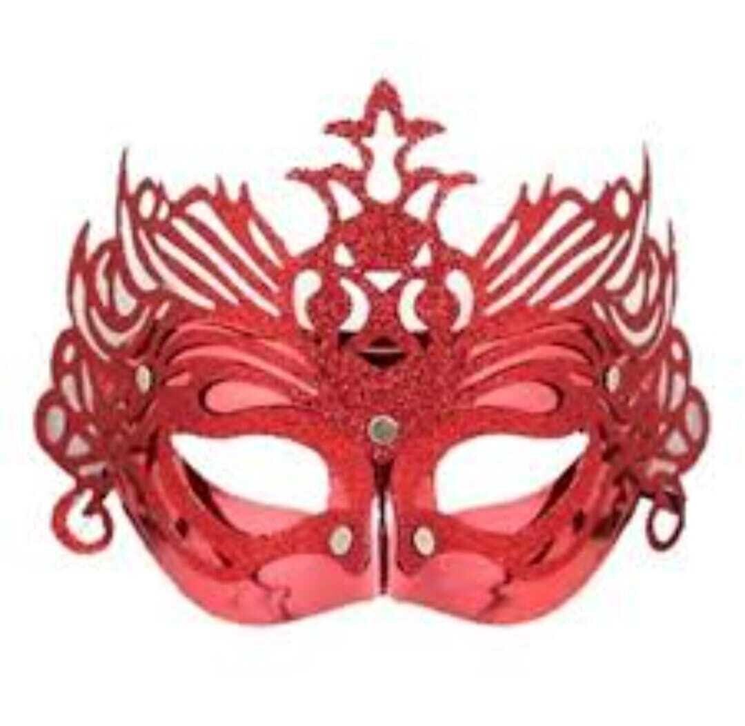 Party Mask Venetian Red /1Pc