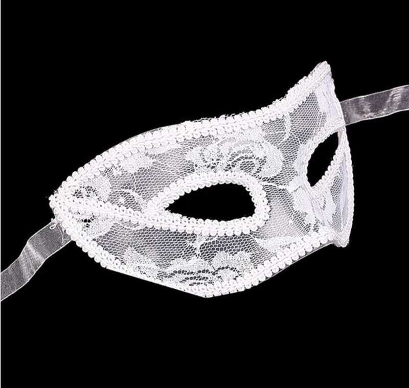 Plastic Party Venetian Mask White /1Pc