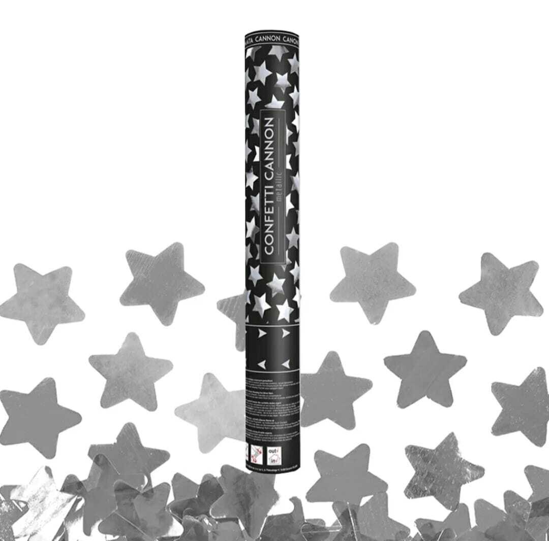 Silver Stars Confetti Poppers /1Pc