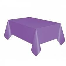 Pretty Purple Plastic Tablecover
