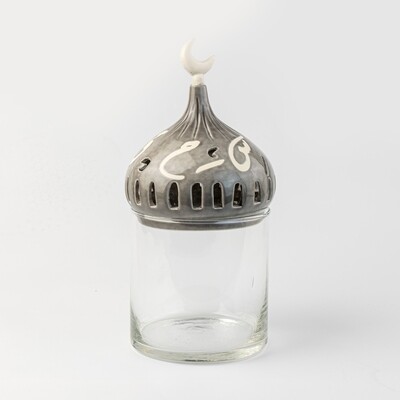 Al Salam Diwani Calligraphy Dome Glass Container