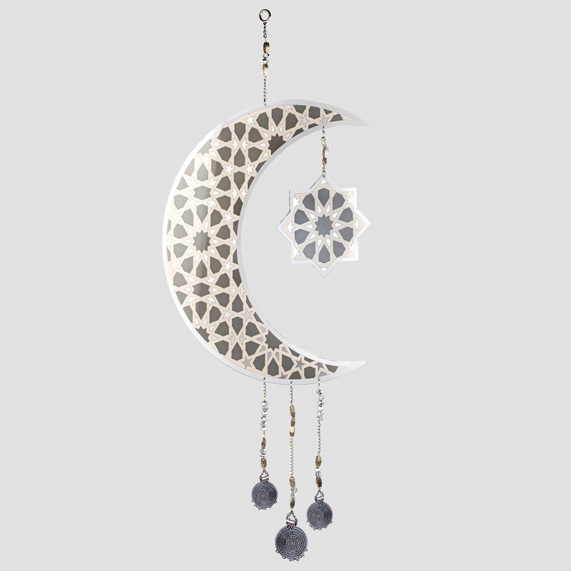 Al Salam Large Crescent &amp; Star Hanging Decoration