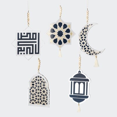 Al Basma Set Of 5 Mini Designs Hanging Decorations