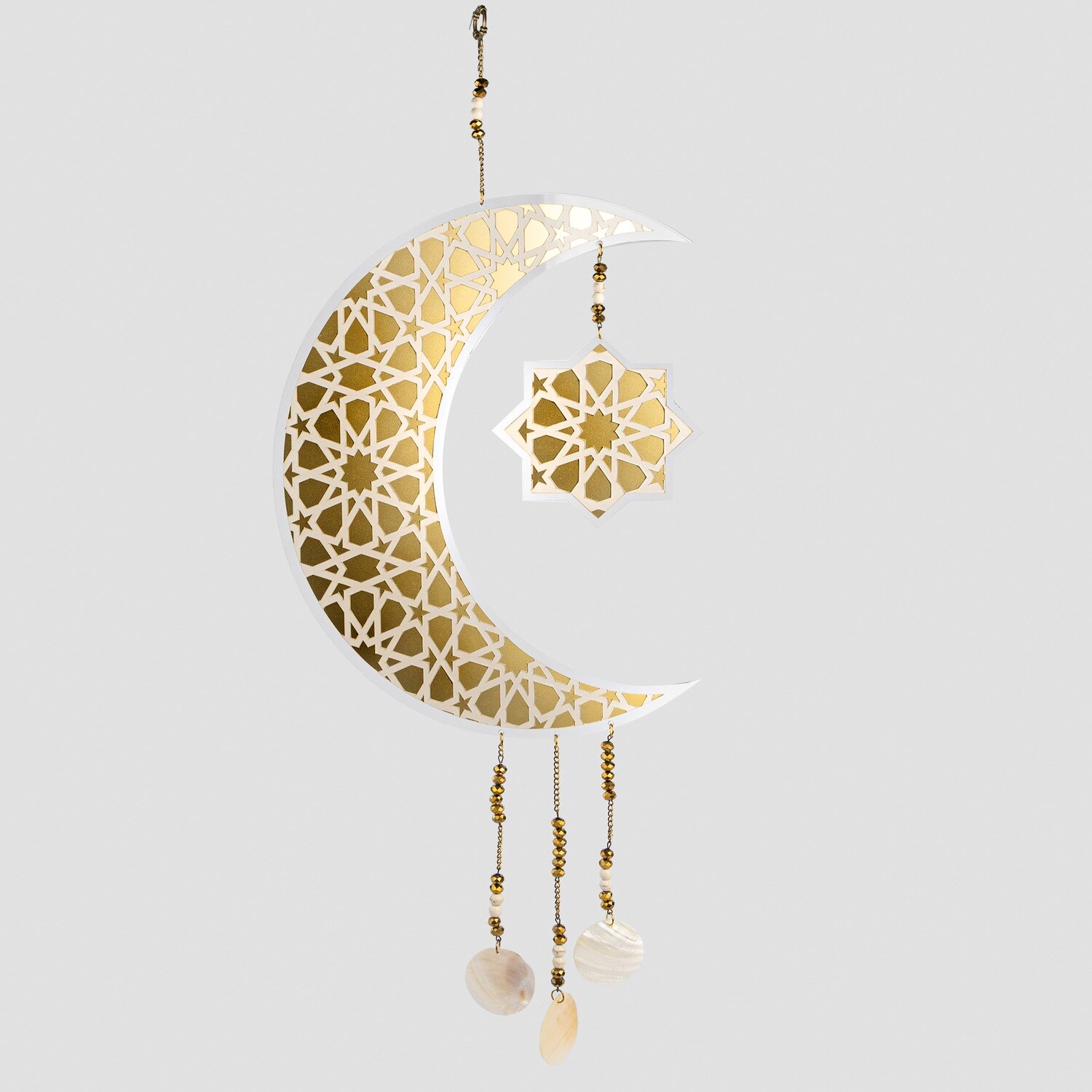 Al Noor Large Crescent &amp; Star Hanging Decoration