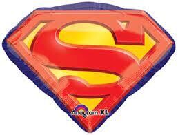 Supershape Superman Emblem Foil Balloon Supershape Superman Emblem Foil Balloon