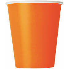 Paper Cups Orange /10Pcs