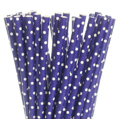 Purple Paper Straws /18Pcs