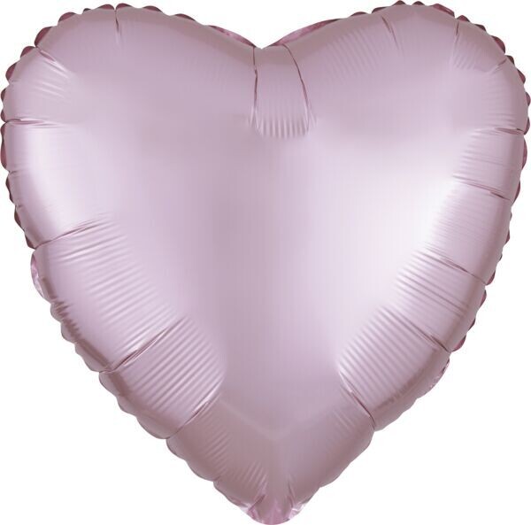 Pastel Pink Heart Satin Luxe Foil Balloon