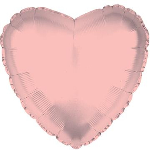 Rose Gold Heart Satin Luxe Foil Balloon