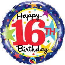 Happy 16 Foil Balloon