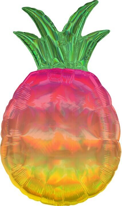 SuperShape Iridescent Pineapple Holographic Foil Balloon