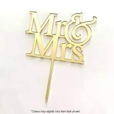 Mr. &amp; Mrs. Cake Topper /1Pc
