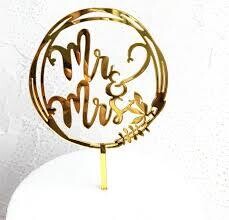 Mr. &amp; Mrs. Cake Topper /1Pc