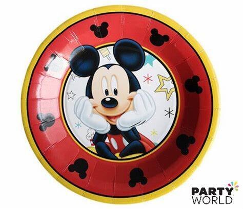 Mickey Mouse Paper Plates /10Pcs