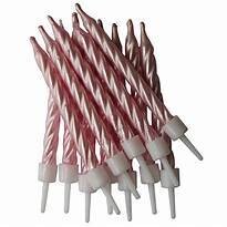 Spiral Candles Pink/5Pcs