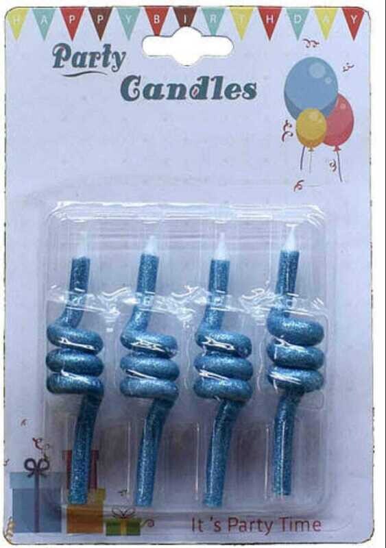 Coil Candles Blue/4Pcs