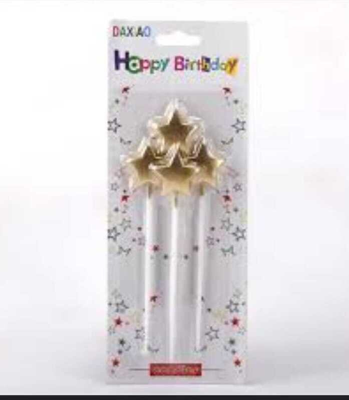 Star Candles Gold /4Pcs