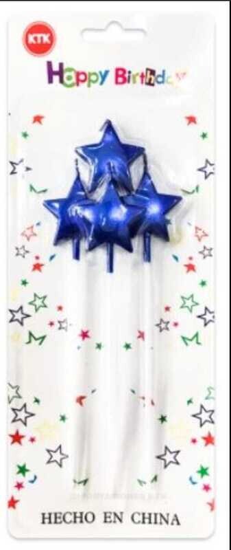 Star Candles Royal Blue /4Pcs