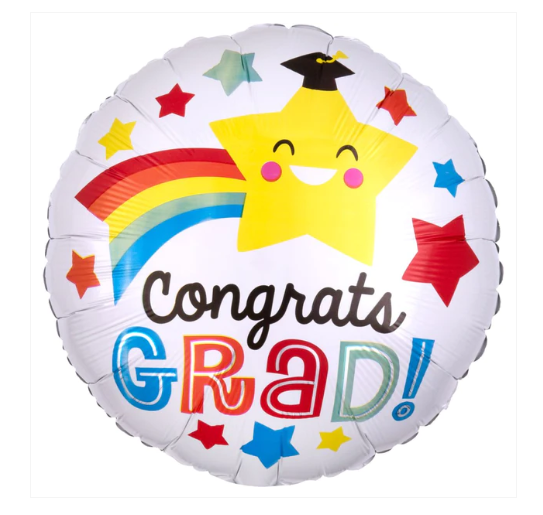 Congrats Graduation Happy Star Foil Balloon