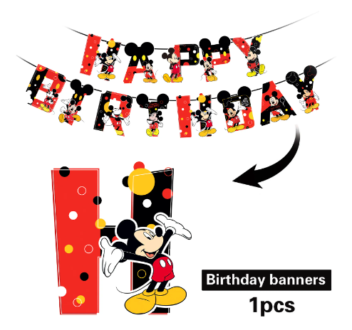 Mickey Mouse Happy Birthday Banner