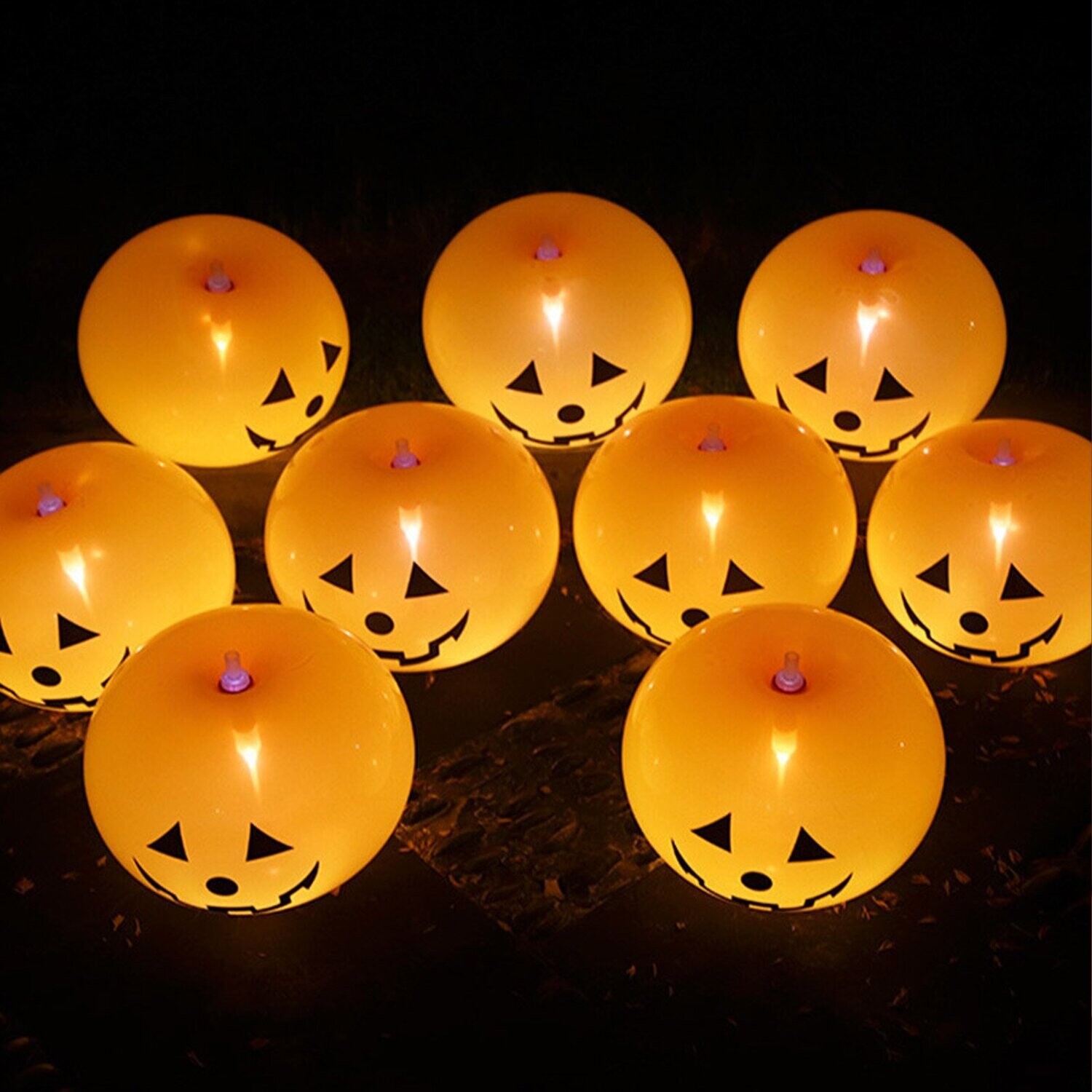 Halloween Pumpkin Light Up Balloons /5Pcs