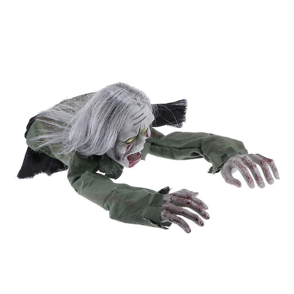 Life Size Halloween Crawling Talking Zombie Witch Prop /1Pc