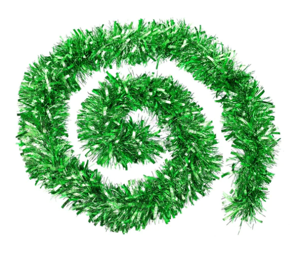 Green Tinsel Garland