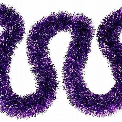 Purple Tinsel Garland