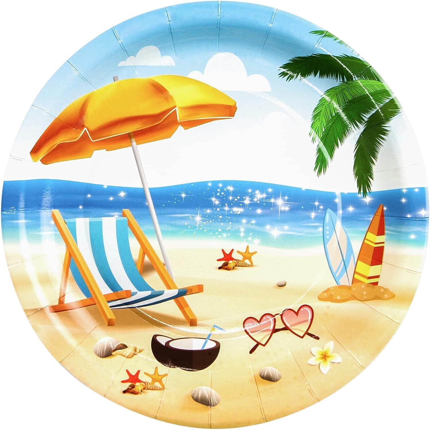 Sunny Beach Plates /10Pcs