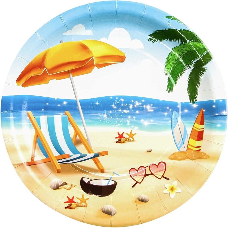 Sunny Beach Plates /10Pcs