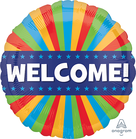 Welcome Blitz Foil Balloon
