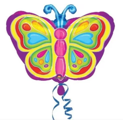 Colourful Butterfly Foil Balloon