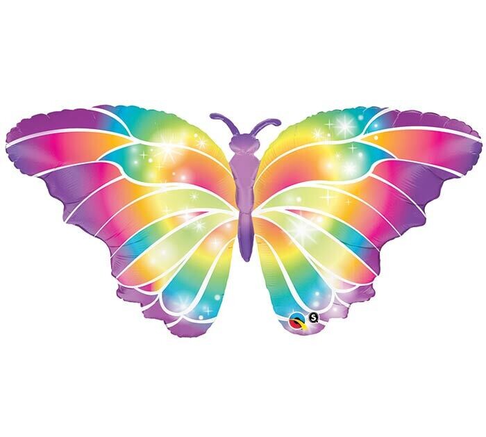 Supershape Luminous Butterfly Foil Balloon