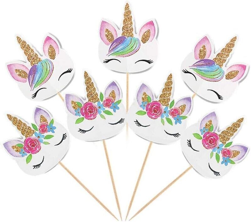 Baby Unicorn Cupcake Toppers /10 PCs