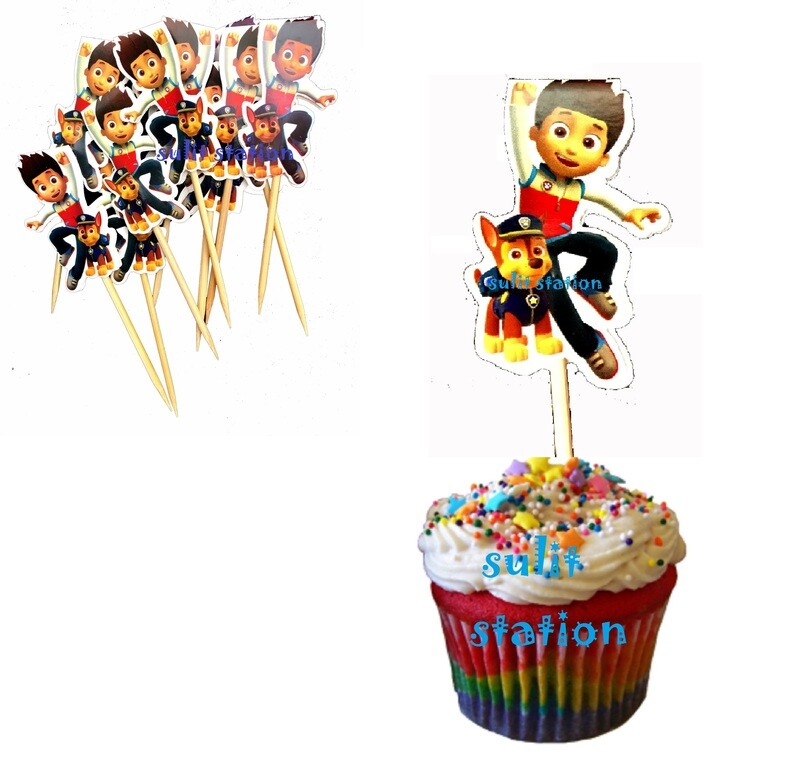 Paw Patrol Cupcake Toppers /20Pcs Paw Patrol Cupcake Toppers /20Pcs