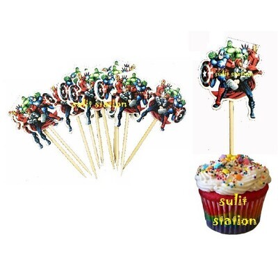 Avengers Cupcake Toppers /20Pcs