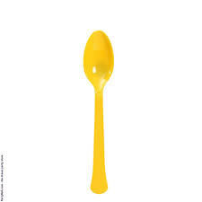 Yellow Plastic Spoons /10Pcs